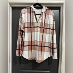 Plaid long sleeve tunic